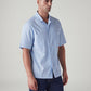 Men's Striped Loose Fit Poplin Shirt - Side View