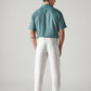 Men's White Authentic Relaxed Fit Mid Rise Linen Chinos - Back View