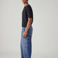 Men's Blue Extra Baggy Loose Fit Mid Rise Jeans - Side View