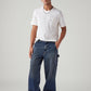 Men's Blue Extra Baggy Loose Fit Mid Rise Jeans - Styleshot View