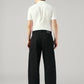 Men's Black Extra Baggy Fit Mid Rise Utility Jeans - Back View