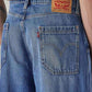 Men's Med Indigo Extra Baggy Fit Mid Rise Utility Jeans - 20 View