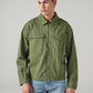 Men's Solid Relaxed Fit Shacket - Front View