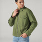 Men's Solid Relaxed Fit Shacket - Side View
