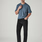 Men's Black Authentic Relaxed Straight Fit Mid Rise Corduroy Chinos - Styleshot View