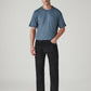 Men's Black Authentic Relaxed Straight Fit Mid Rise Corduroy Chinos - Front View