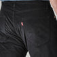 Men's Black Authentic Relaxed Straight Fit Mid Rise Corduroy Chinos - Detail View