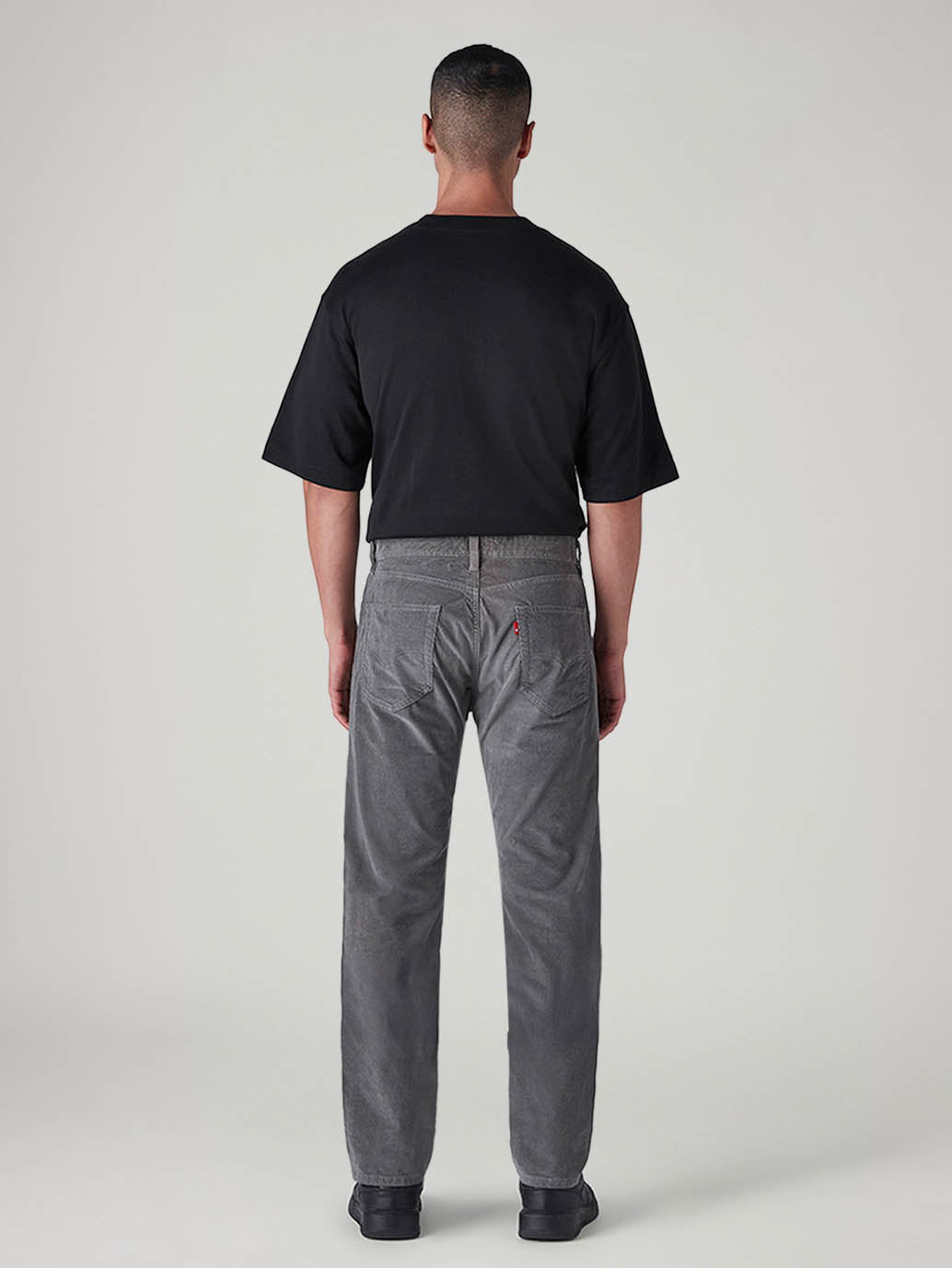 Men's Grey Authentic Relaxed Fit Mid Rise Corduroy Chinos - 20 View