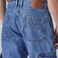 Men's 568 Blue Loose Fit Mid Rise Cargos - Detail View