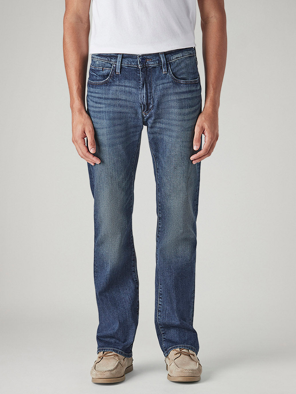 Men's 527 Blue Bootcut Fit Mid Rise Redloop Jeans - Front View