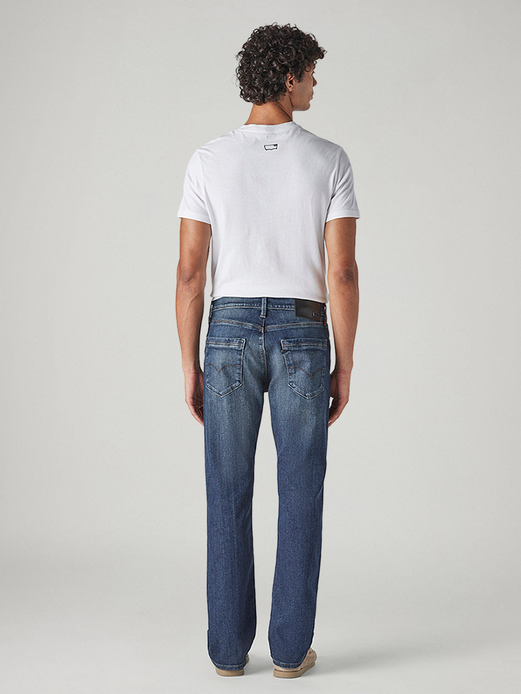 Men's 527 Blue Bootcut Fit Mid Rise Redloop Jeans - Back View