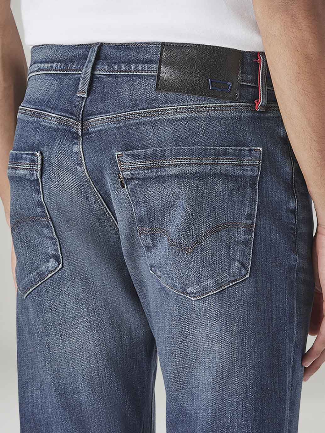 Men's 527 Blue Bootcut Fit Mid Rise Redloop Jeans - Detail View