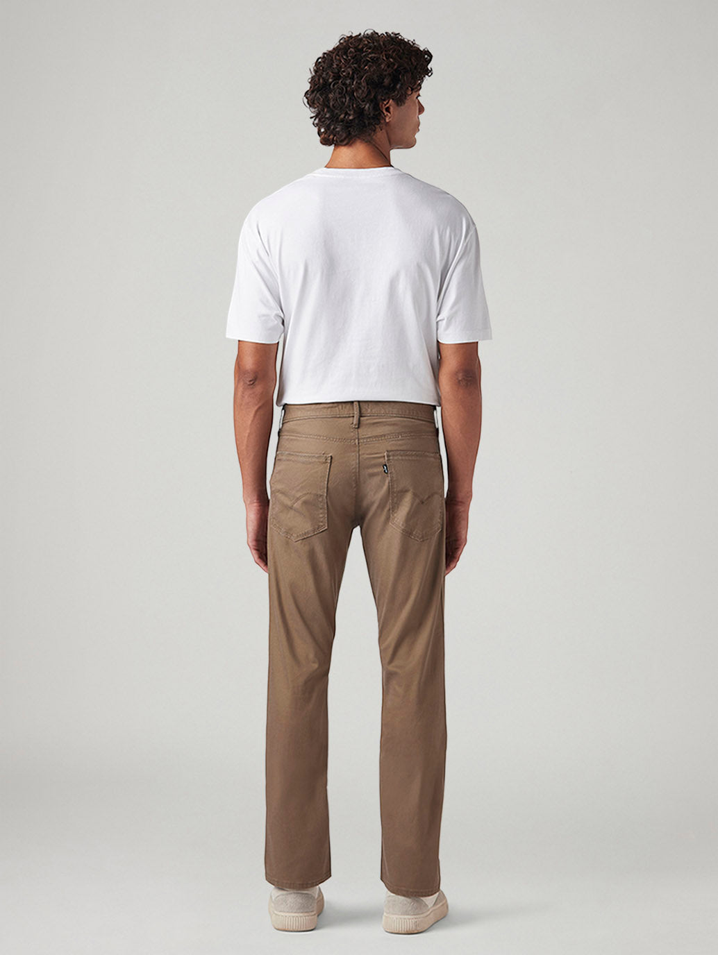 Men's 513 Brown Slim Straight Fit Mid Rise Chinos - Back View