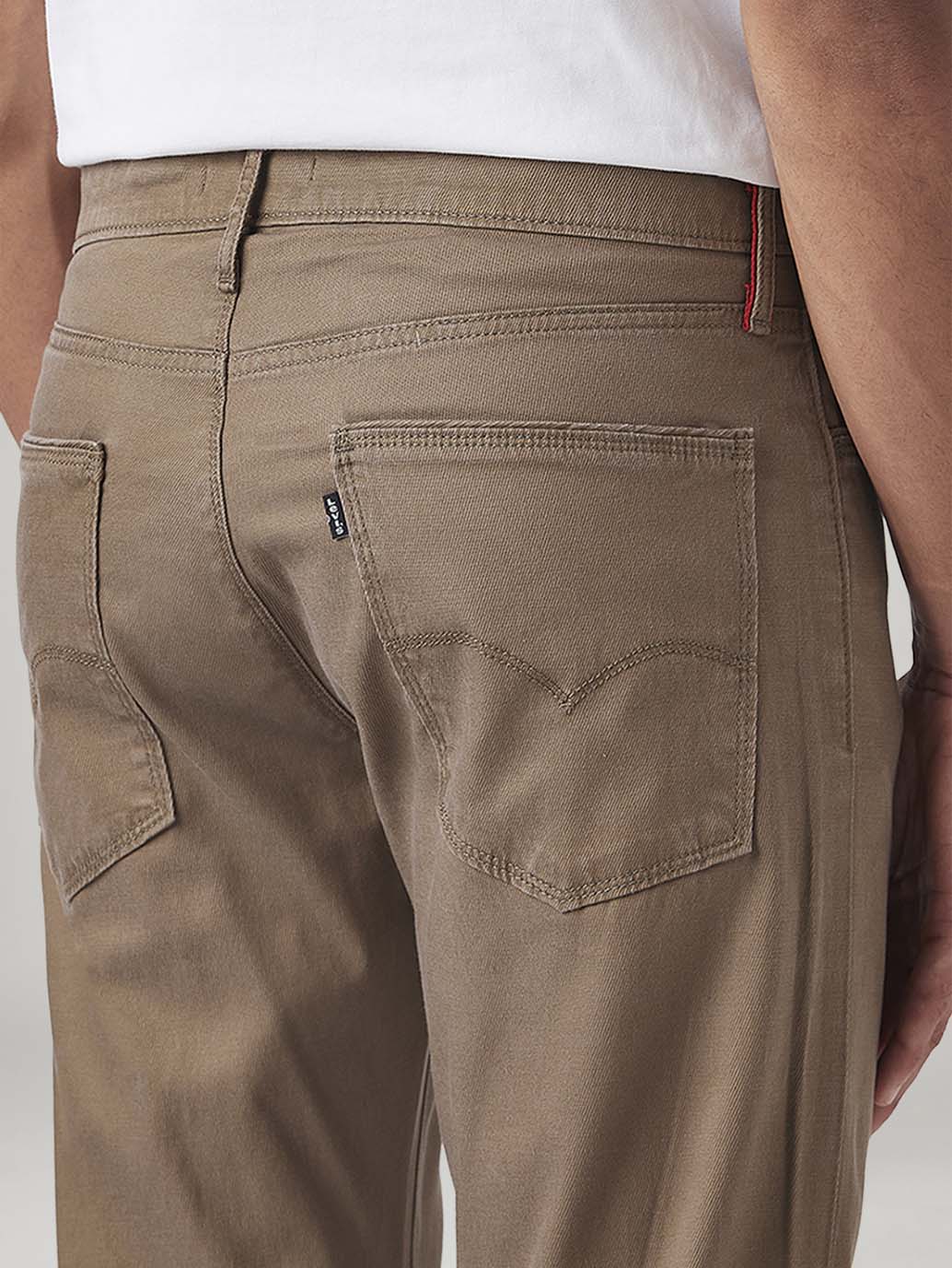 Men's 513 Brown Slim Straight Fit Mid Rise Chinos - 20 View