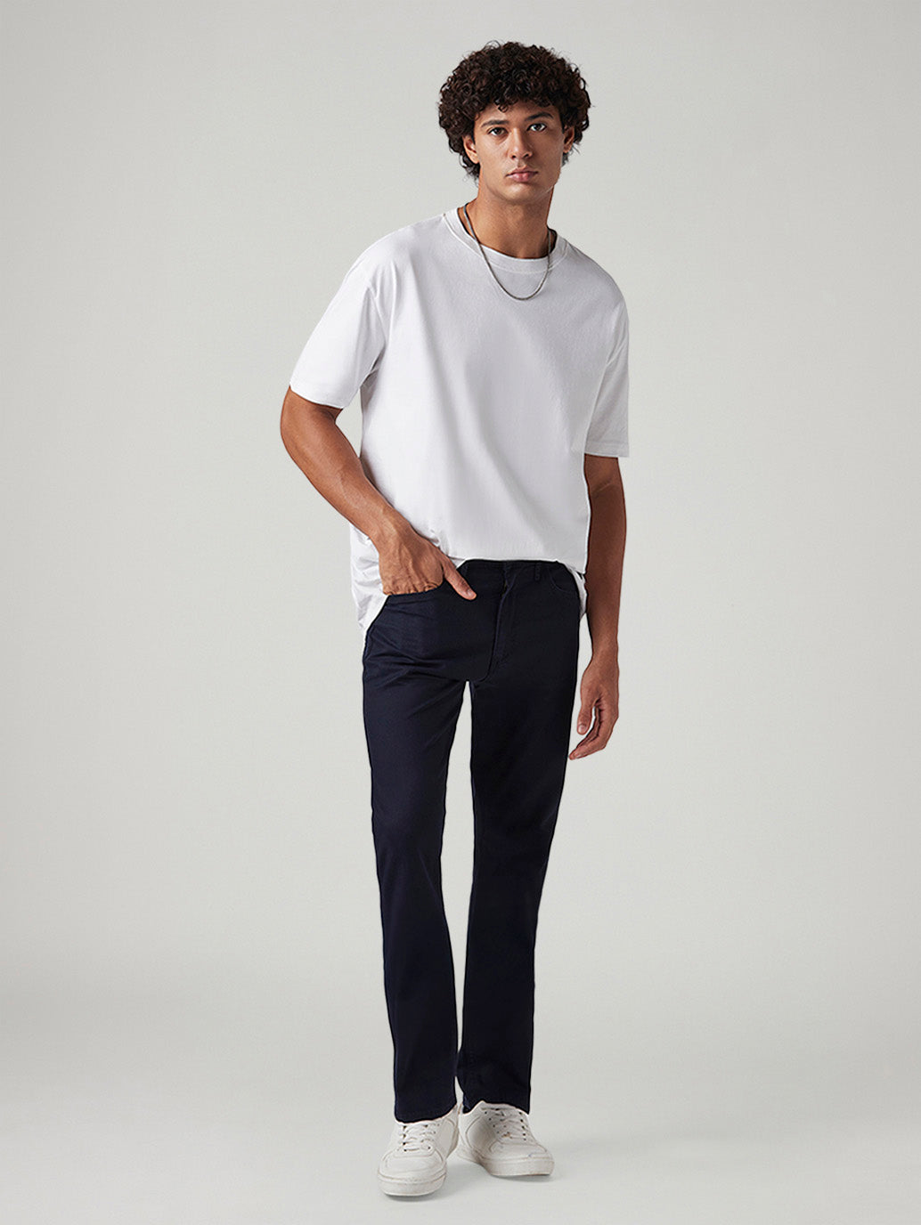 Men's 513 Navy Slim Straight Fit Mid Rise Chinos