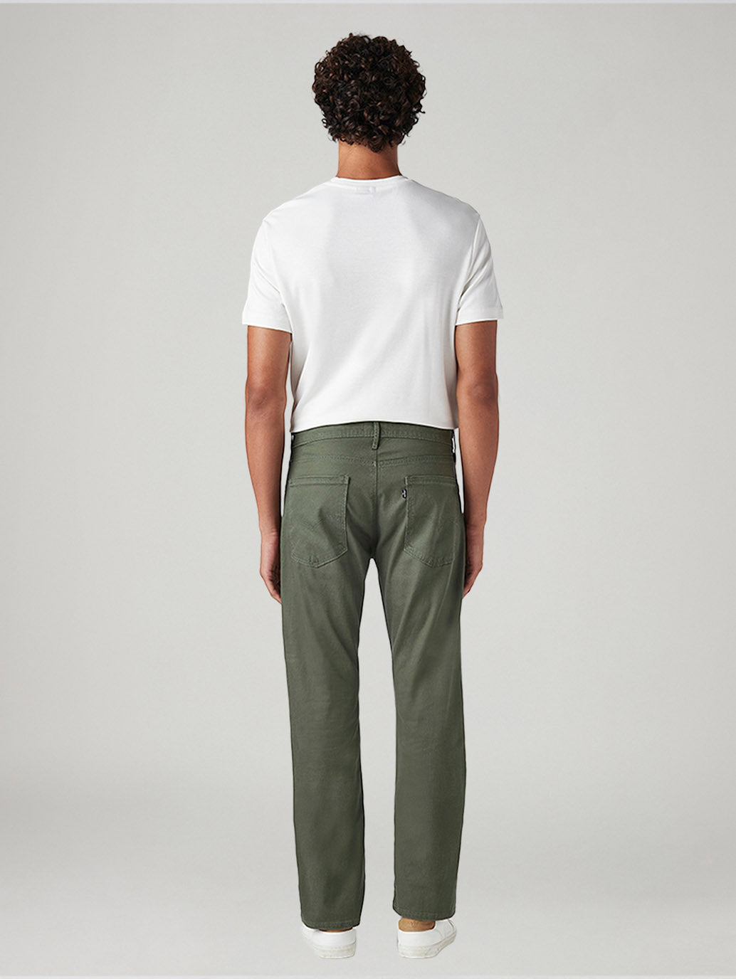 Men's 513 Olive Slim Straight Fit Mid Rise Jeans - Back View