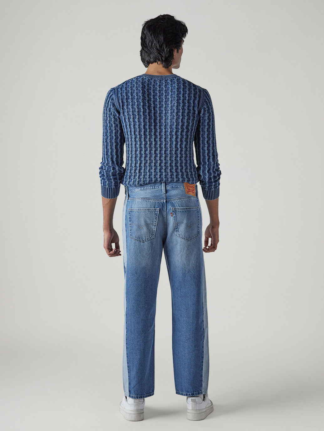 Men's 568 Light Indigo Loose Fit Mid Rise Jeans - Back View