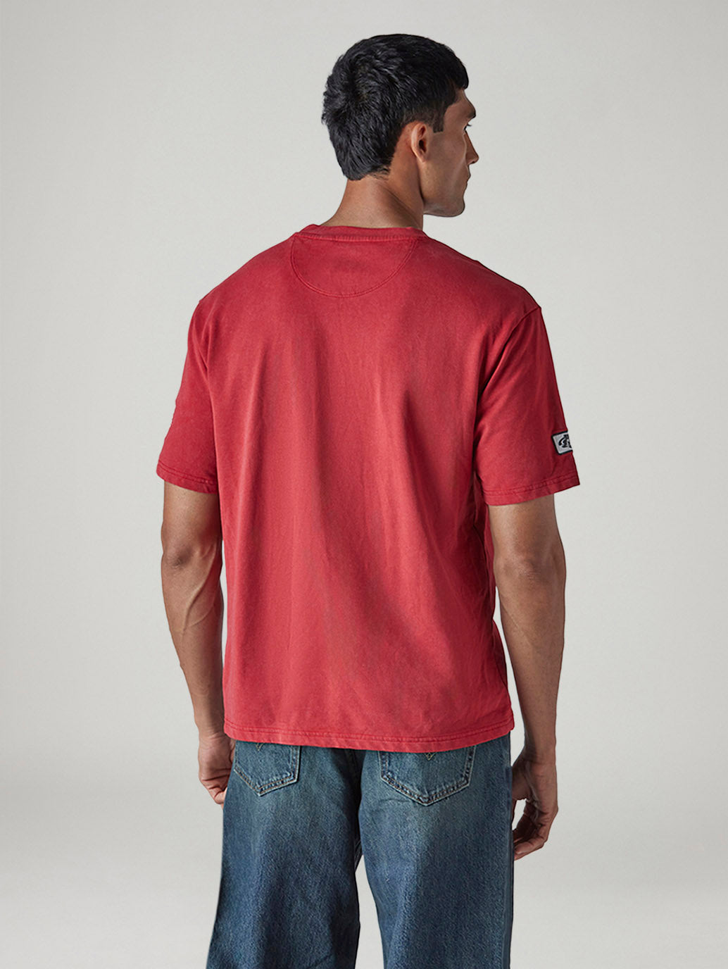 Men's Graphic Print Regular Fit T-Shirt - Back View