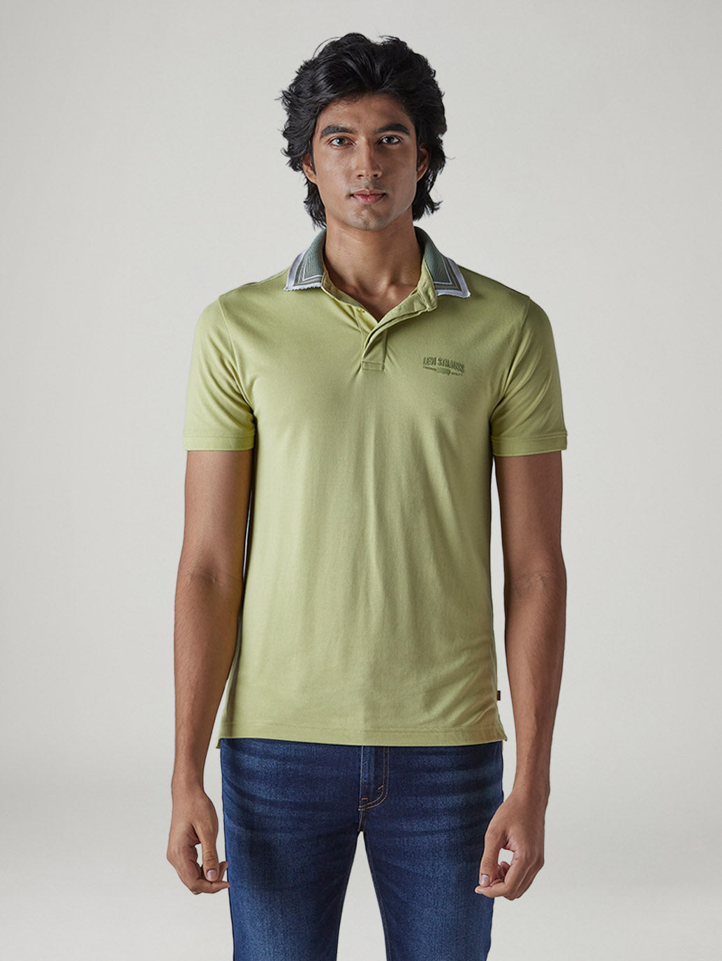 Men's Colorblock Pique Tech Polo T-Shirt - Front View