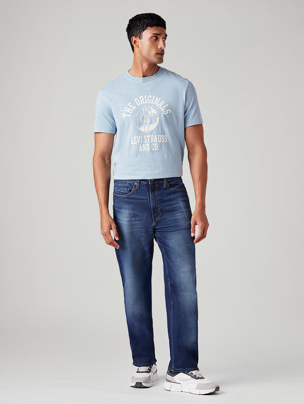 Men's 511 Blue Slim Fit Mid Rise Jeans - Front View
