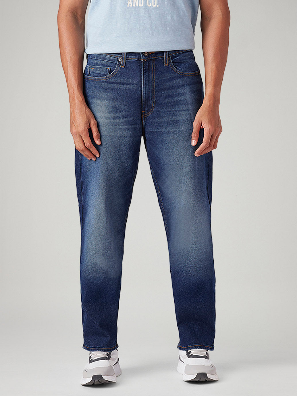 Men's 511 Blue Slim Fit Mid Rise Jeans - Front View
