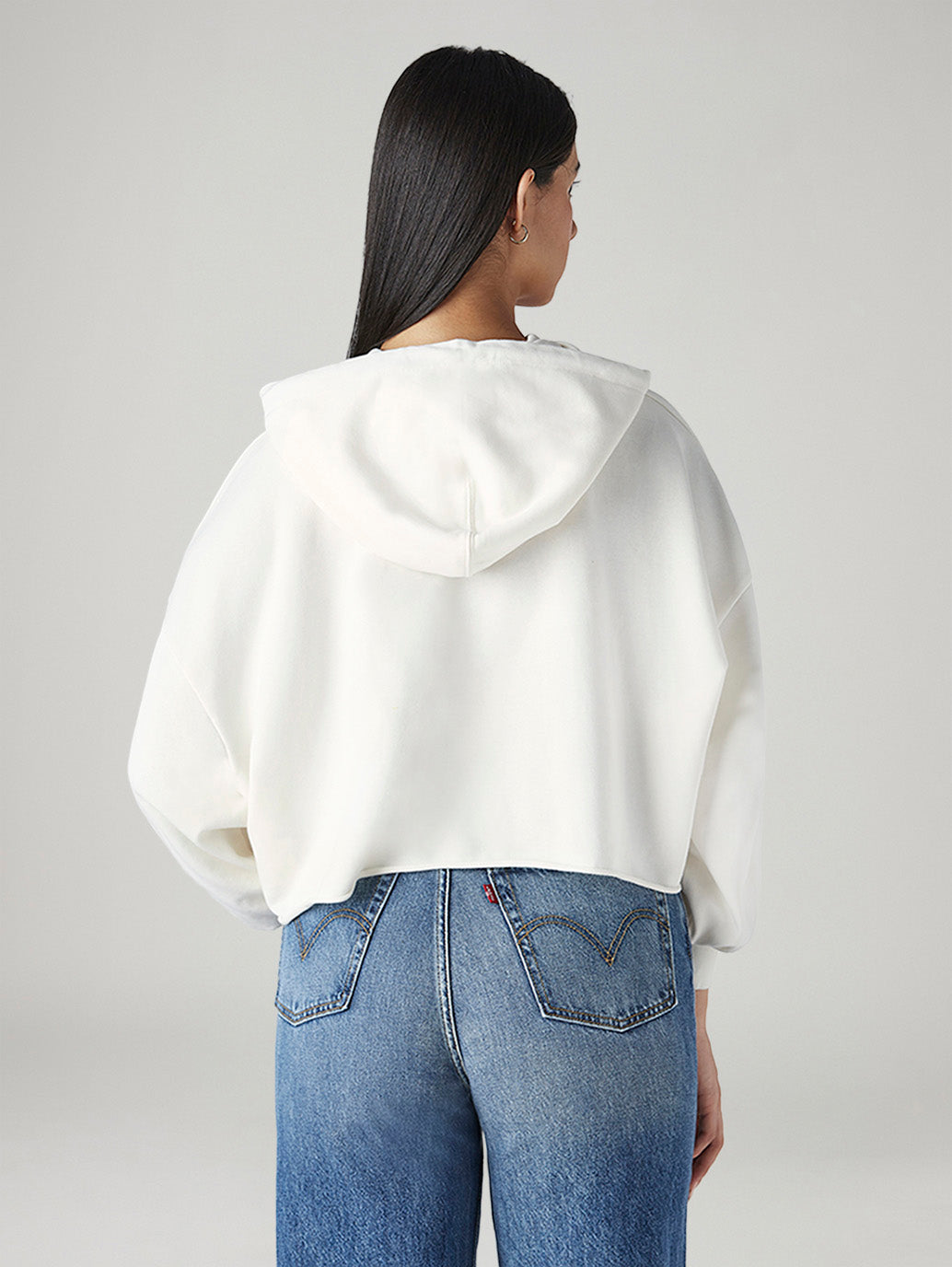 Women's Graphic Print White Hooded Sweatshirt - 20 View