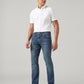 Men's 568 Dark Blue Loose Fit Mid Rise Jeans - Side View