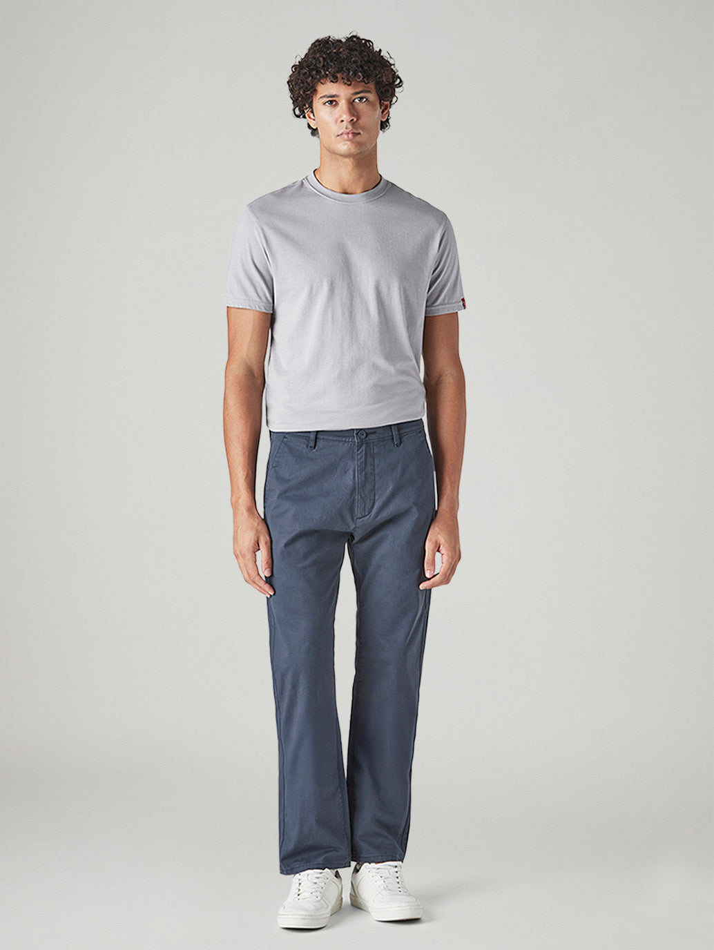 Men's 505 Blue Straight Fit Mid Rise Chinos - Front View