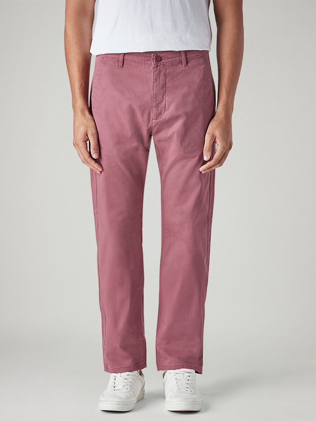 Men's 505 Mauve Straight Fit Mid Rise Chinos - Front View