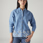 Women's Embroidered Relaxed Fit Shirt - Front View