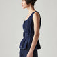Women's Solid Slim Fit Denim Top - Side View