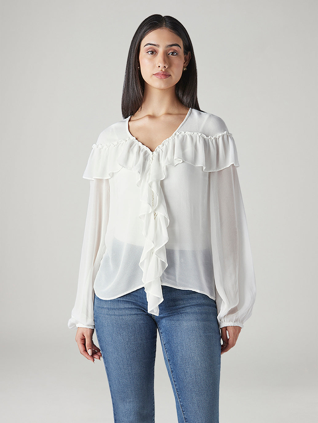 Women's Solid Regular Fit Top - Front View