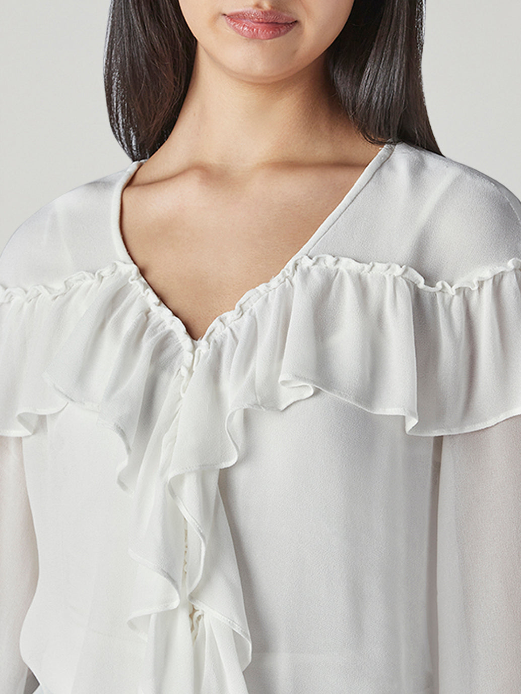 Women's Solid Regular Fit Top - Detail View