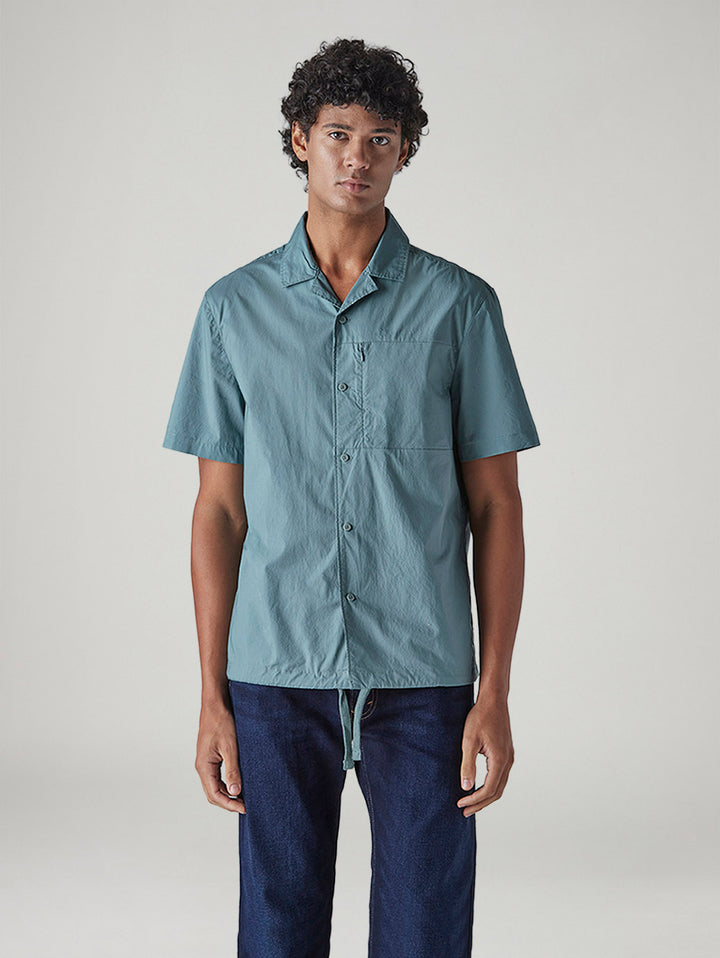 Men's Blue Solid Relaxed Fit Commuter Shirt