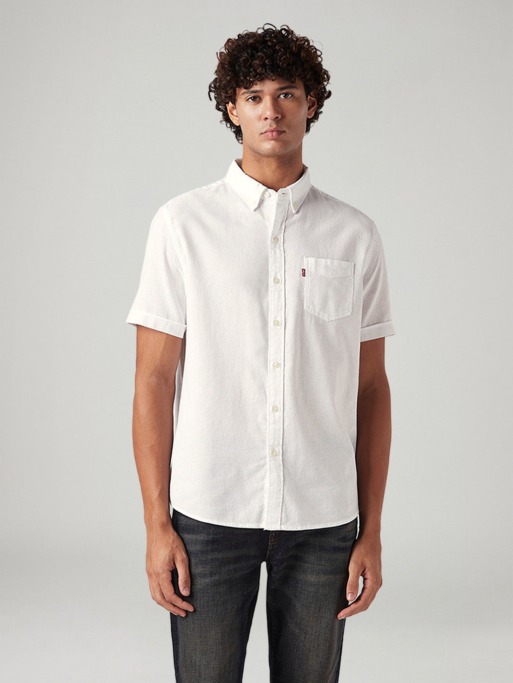 Men's Solid Slim Fit Oxford Shirt