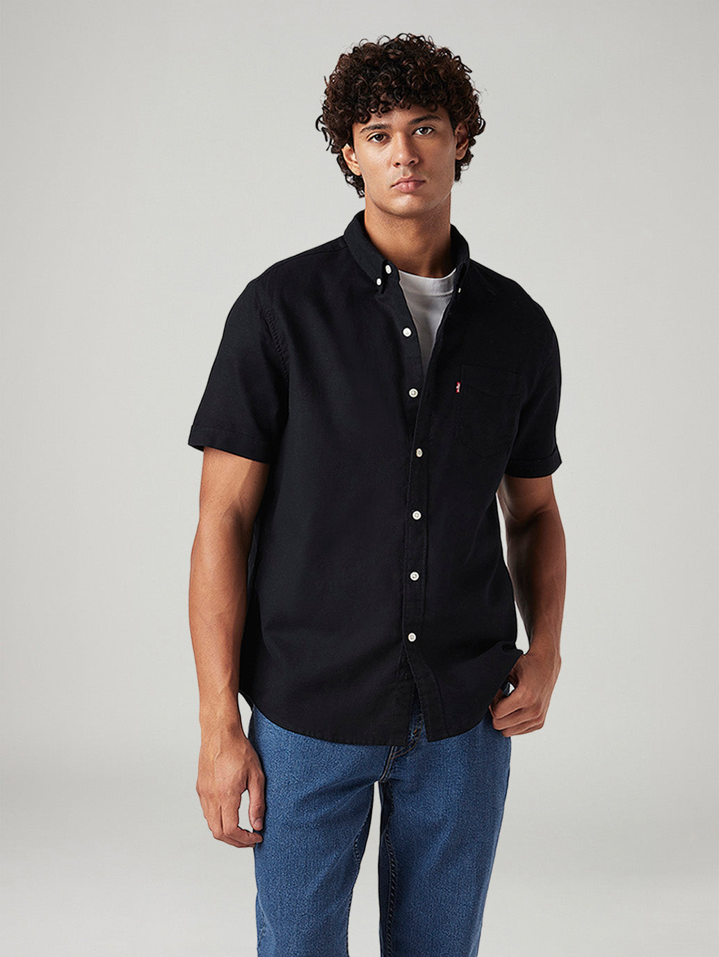 Men's Solid Slim Fit Oxford Shirt