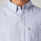 Men's Solid Slim Fit Oxford Shirt - Detail View