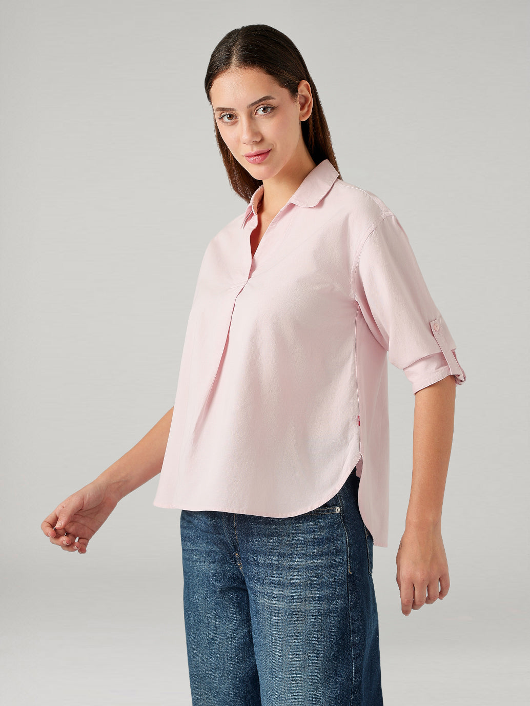 Women's Solid Regular Fit Top - Side View