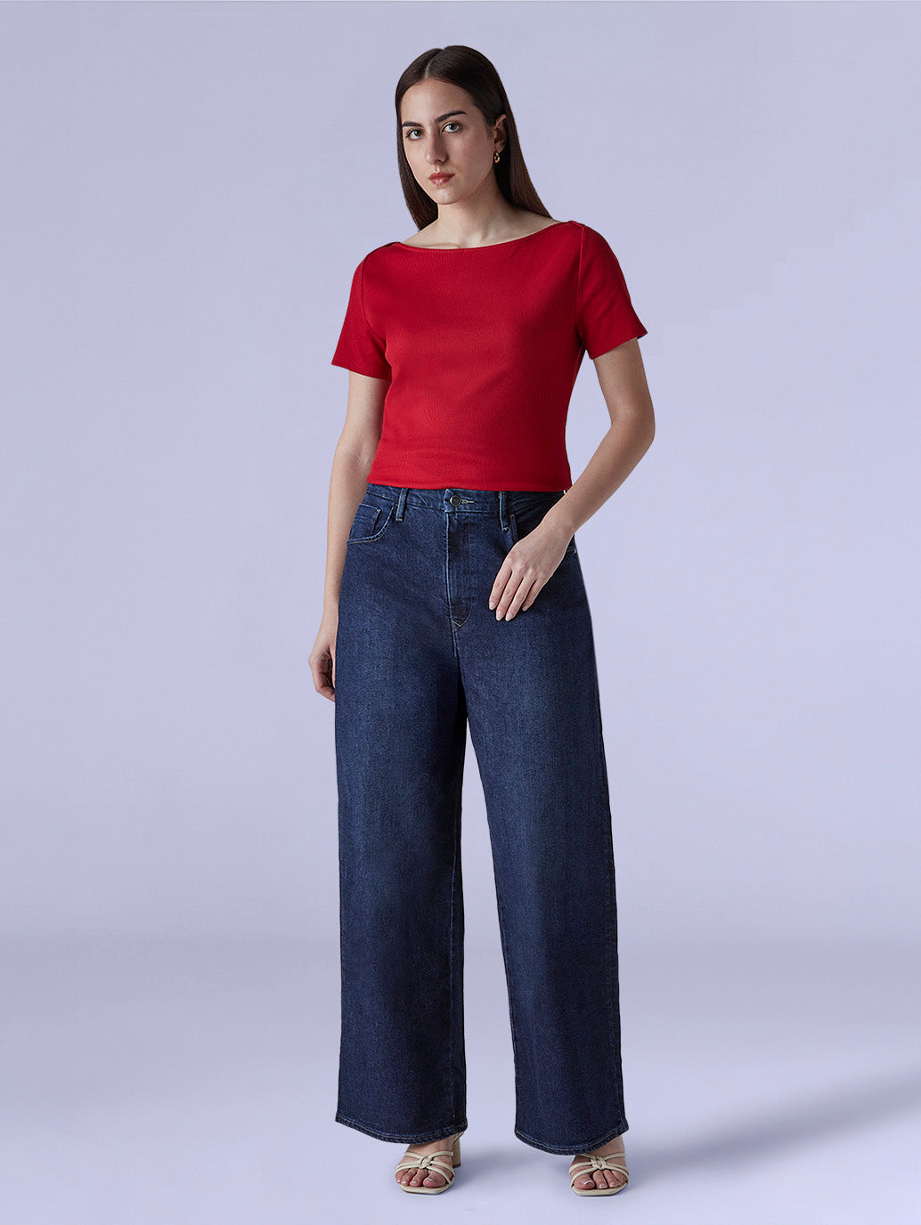 Women's Redloop Baggy Fit High Rise Cinched Jeans
