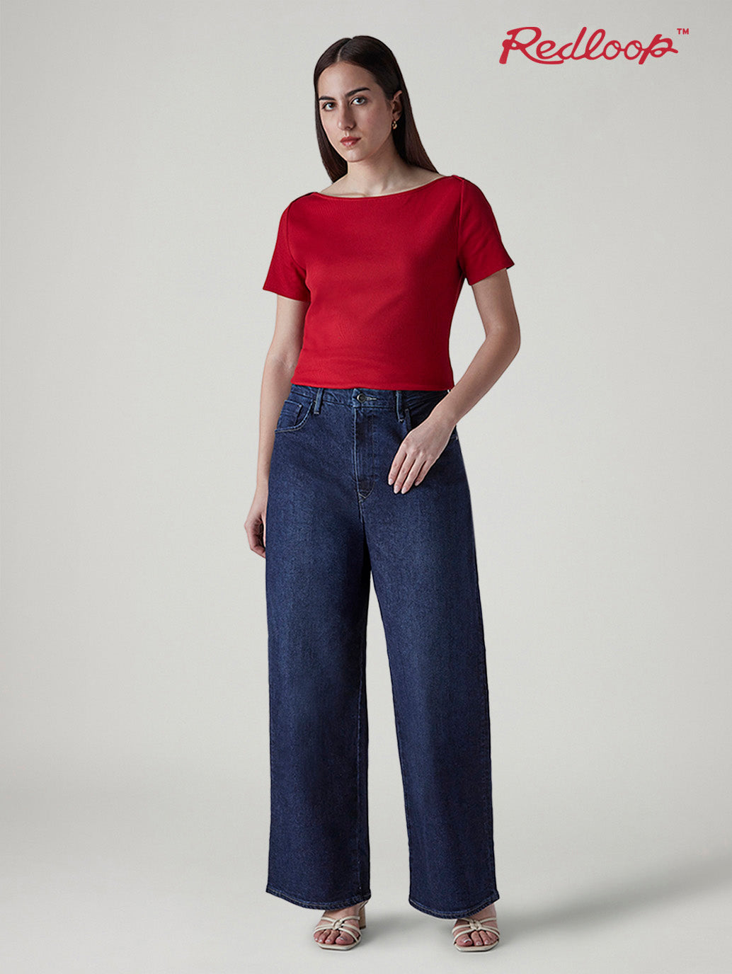 Women's Redloop Baggy Fit High Rise Cinched Jeans