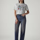 Women's Dark Indigo Ribcage Flared Fit High Rise Jeans - Styleshot View