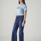 Women's Dark Blue Ribcage Flared Fit High Rise Jeans - Side View