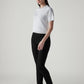 Women's Black Ribcage Slim Fit High Rise Jeans - Side View