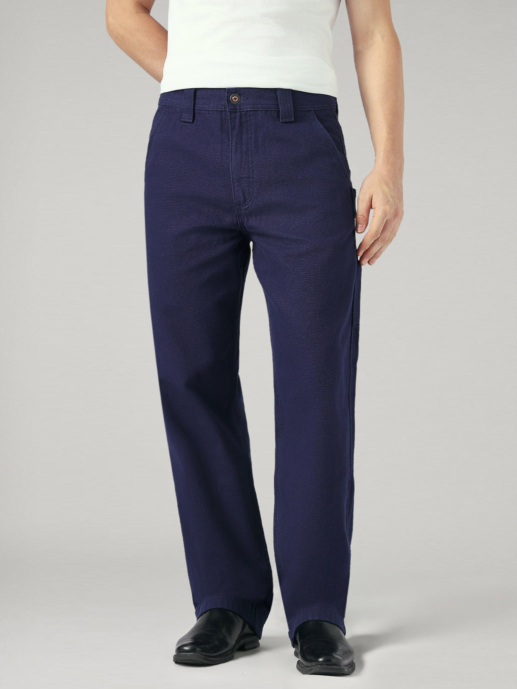 Men's 568 Blue Loose Fit Mid Rise Cargos - Front View