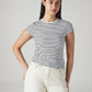 Women's Striped Slim Fit Ribbed Top - Styleshot View