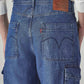 Men's 568 Blue Loose Fit Mid Rise Cargos - Detail View