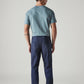 Men's Navy Authentic Relaxed Fit Mid Rise Chinos - Back View