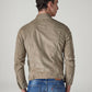 Men's Solid Regular Fit Corduroy Denim Jacket - Back View
