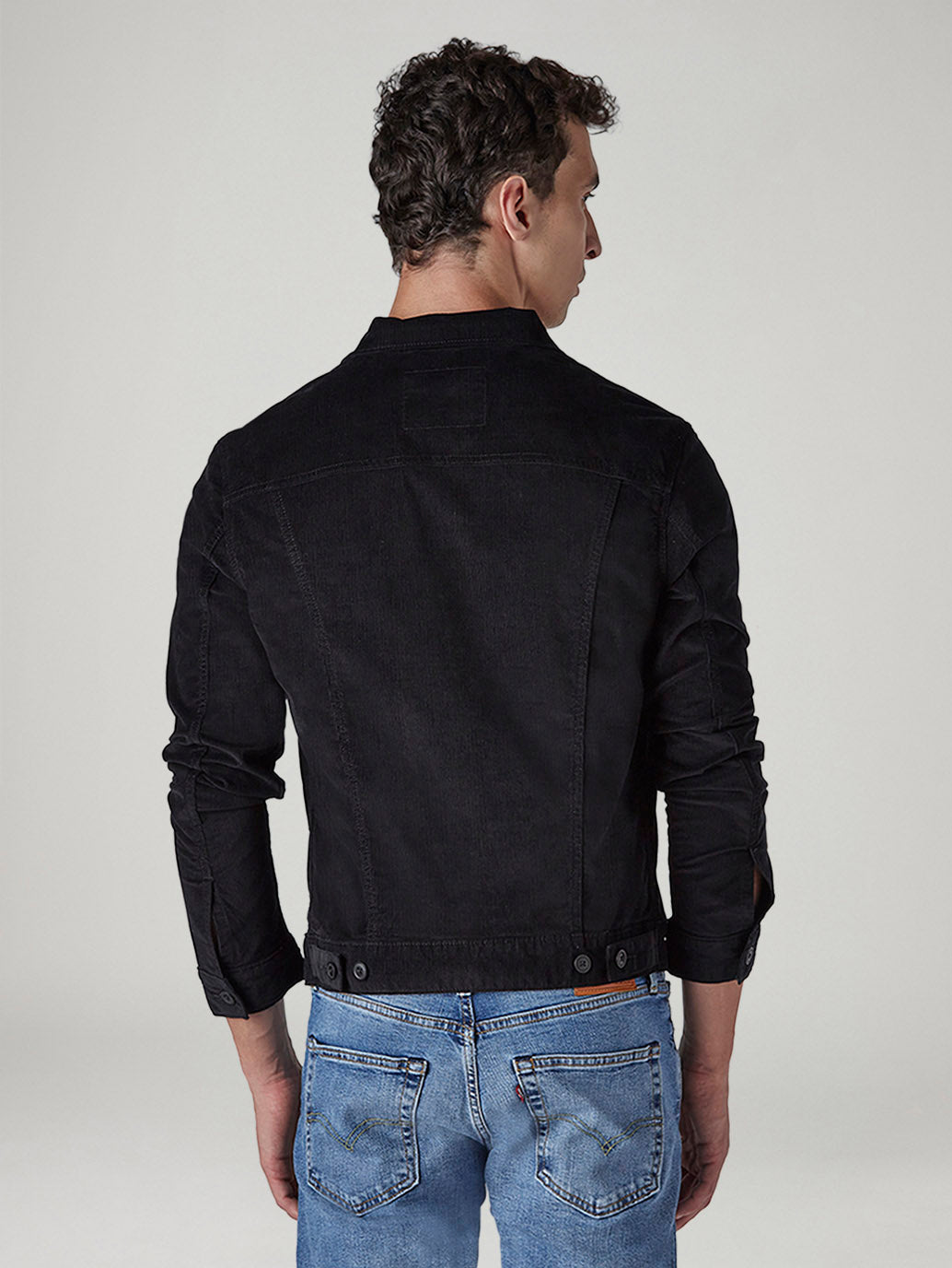 Men's Solid Regular Fit Corduroy Denim Jacket - 20 View