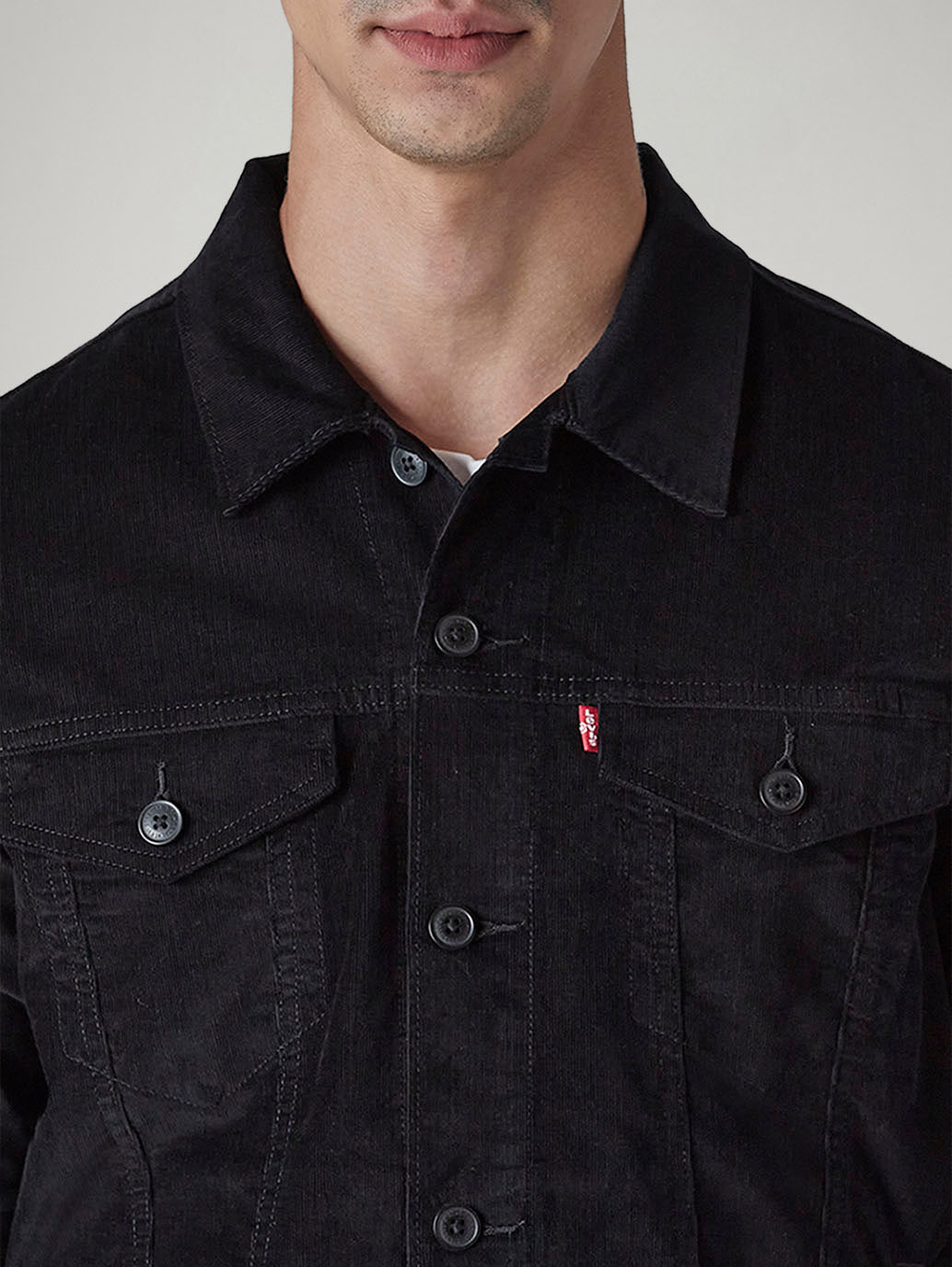 Men's Solid Regular Fit Corduroy Denim Jacket - 20 View